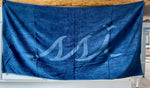 Beach Towel - Navy Towel with Lighter Navy Logo