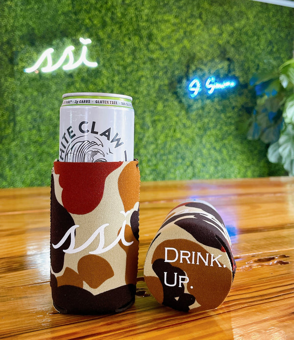Koozie - Camo with white logo