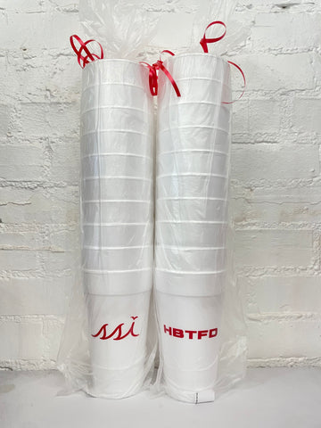 20 oz Styrofoam cups, stack of 10 ,—HBTFD on one side and logo on other side