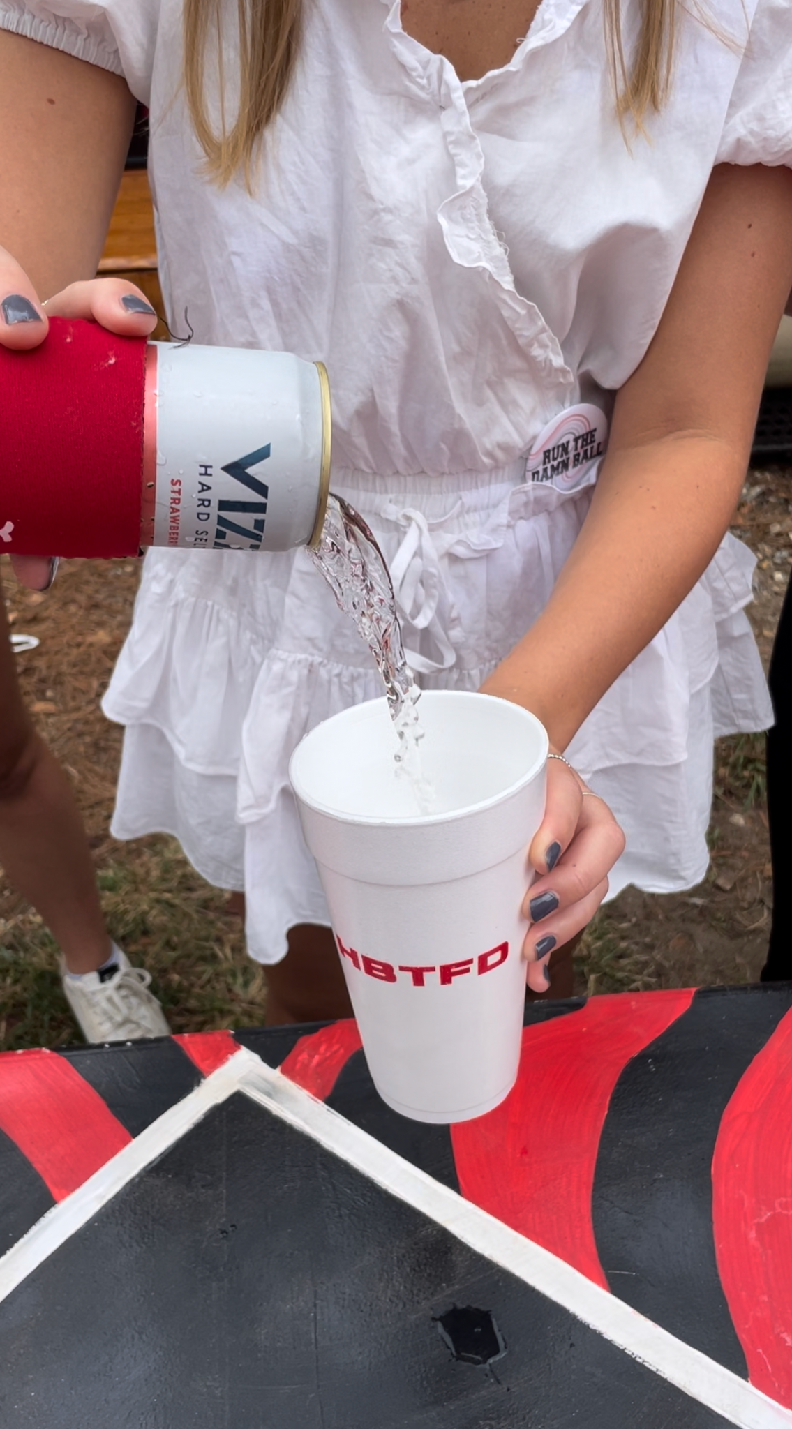 20 oz Styrofoam cups, stack of 10 ,—HBTFD on one side and logo on other side