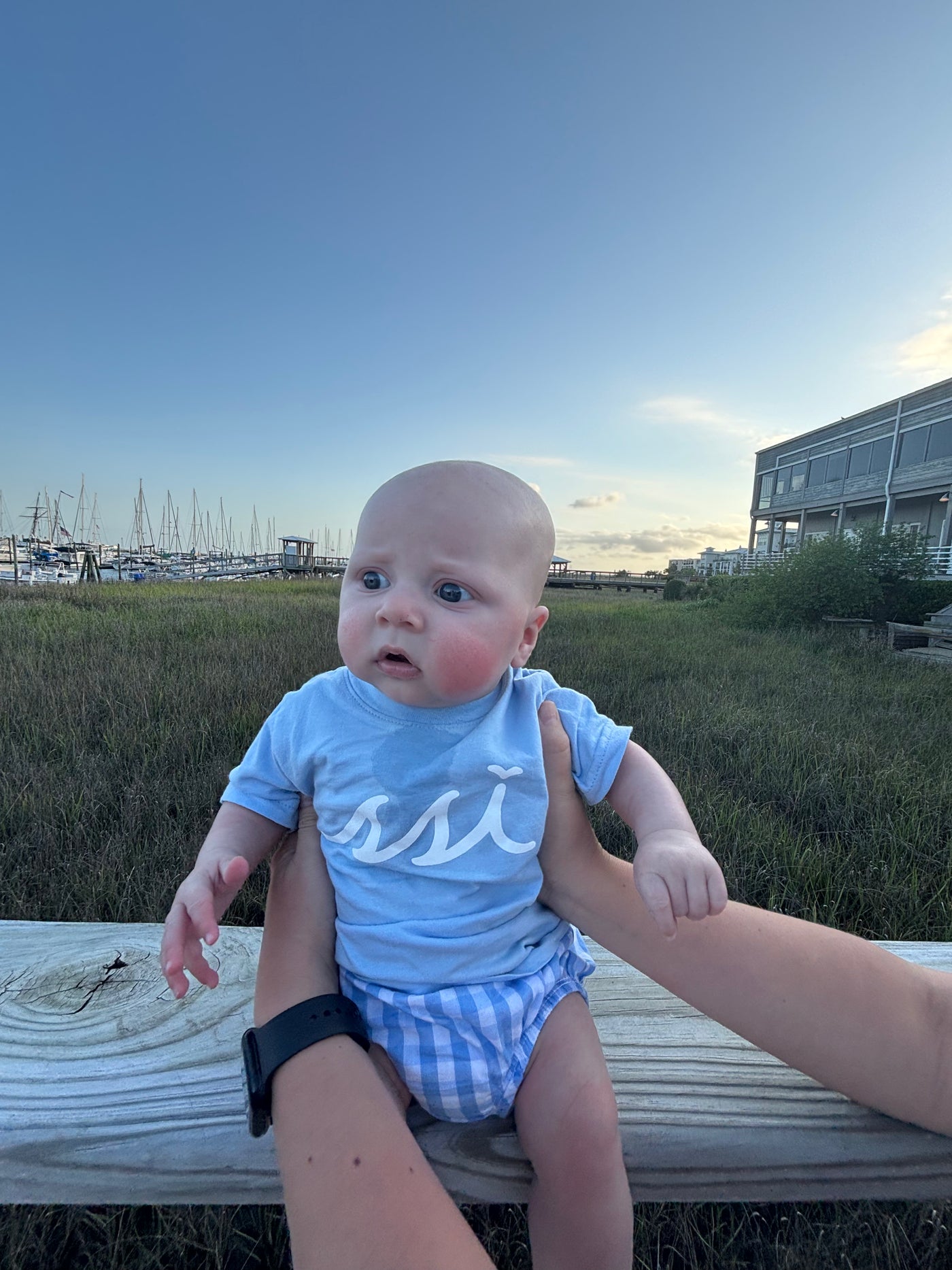 Toddler Sky Blue Tee — White SSI Logo