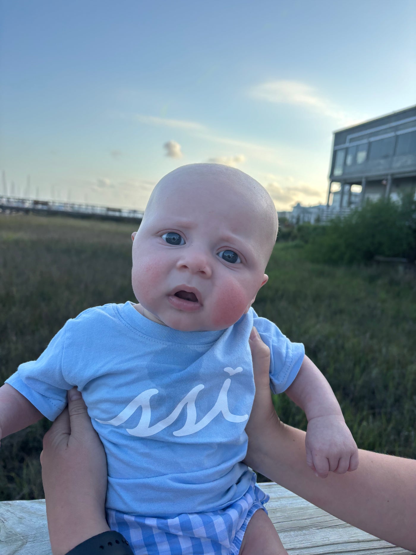 Toddler Sky Blue Tee — White SSI Logo