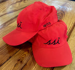 Red Imperial Hat (Regular Size) / Black logo / Black HBTFD on Side