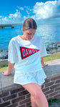 White Shirt with Dawgs Pendant Flag