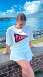 White Shirt with Dawgs Pendant Flag