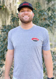 GA/FL Fishing in Pond - Short Sleeve Heathered Gray - Next Level T Shirt