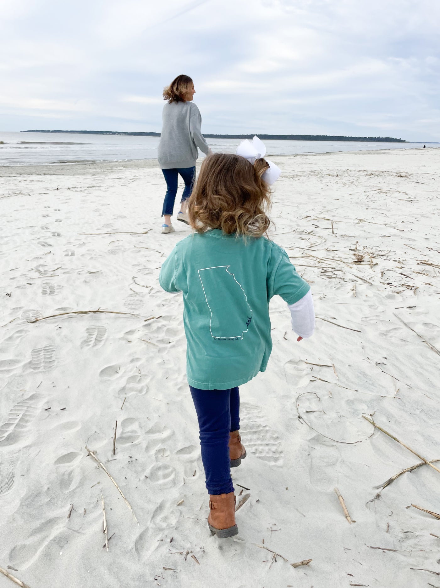 Kids Green State Outline T-Shirt