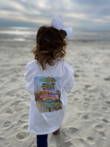 Kids Beach Signs Long Sleeve T Shirt