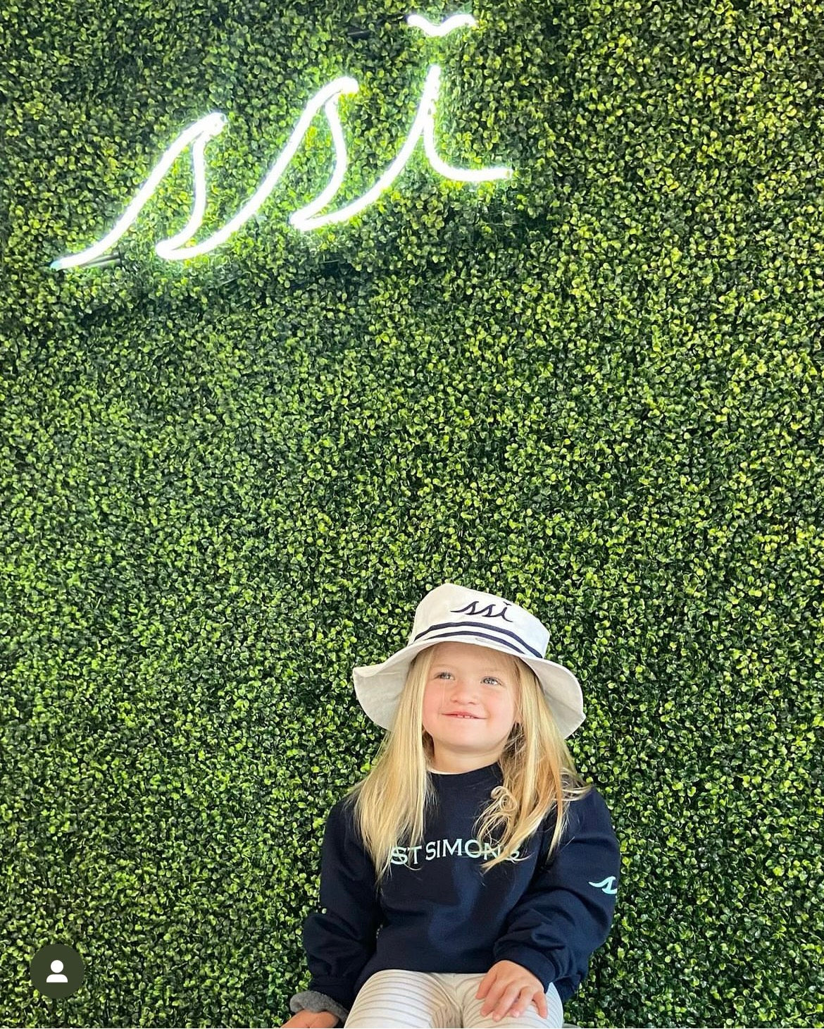 Kids Navy Modal Blend Sweatshirt with Aqua St Simons on Front and Aqua Logo on Arm