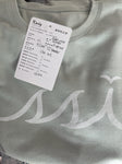 Ultrasoft Long Sleeve Lavender Unisex Crew with White Logo on Chest