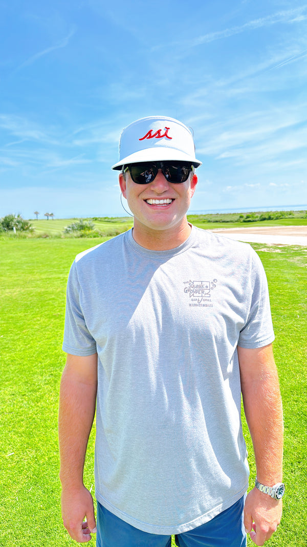 White Imperial Tour Visor / Red Raised Logo