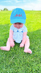 Baby Blue Toddler Hat / Red Logo/ Youth