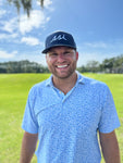 Navy Hat - White Raised Logo - Legacy Back 9 Hat