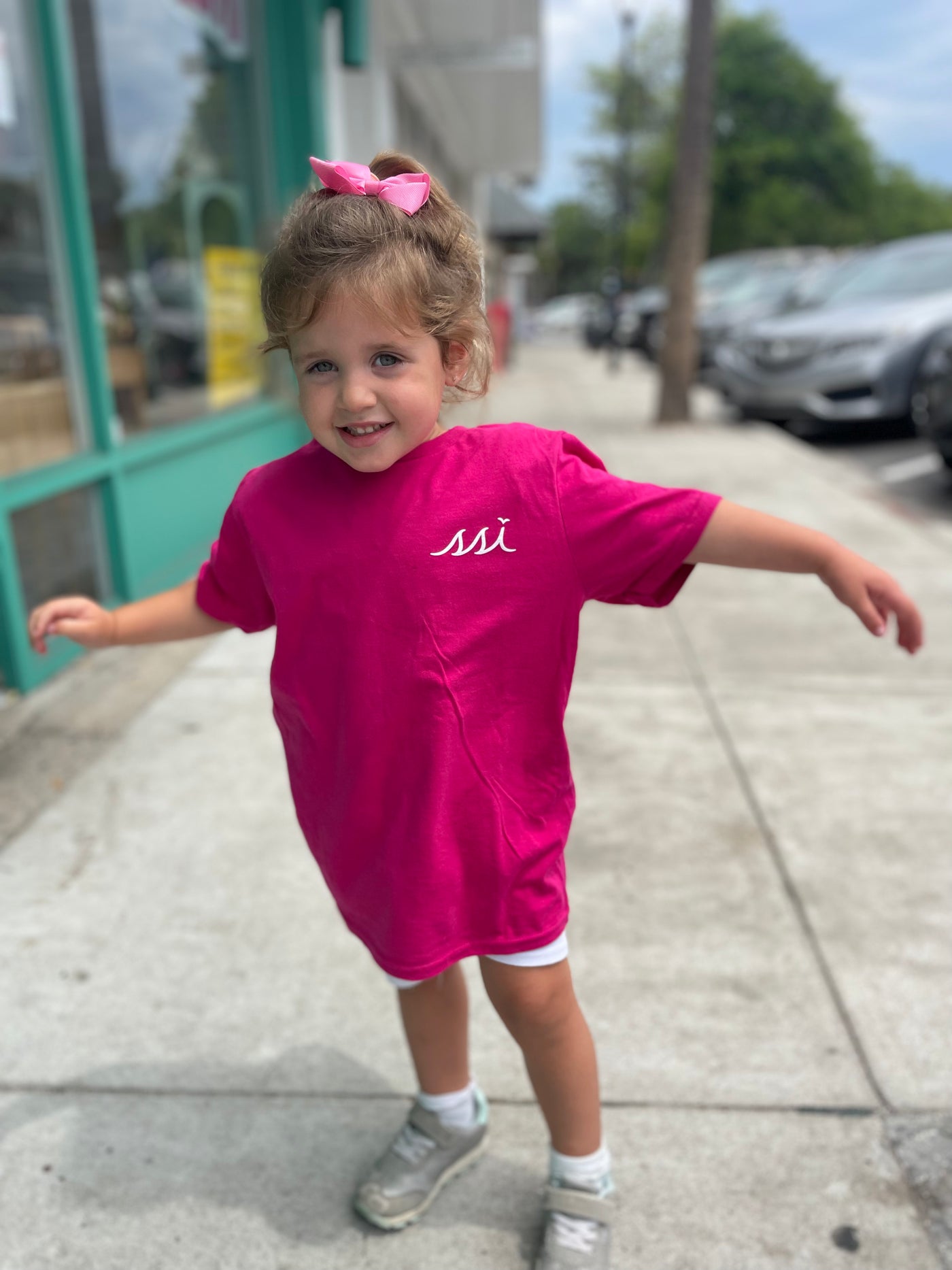 Kids District Pink Tee — Georgia State Outline SSI Logo