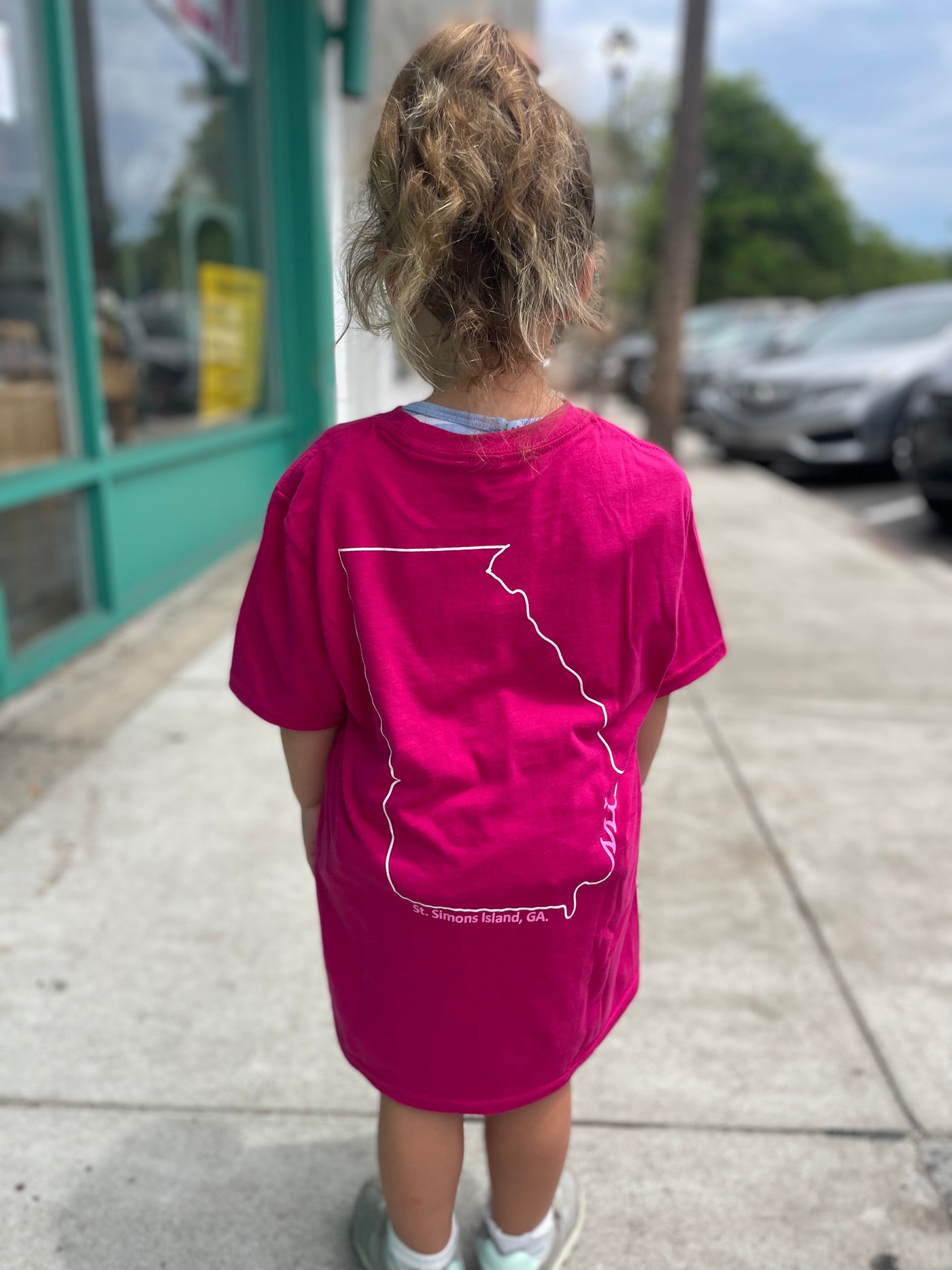 Kids District Pink Tee — Georgia State Outline SSI Logo