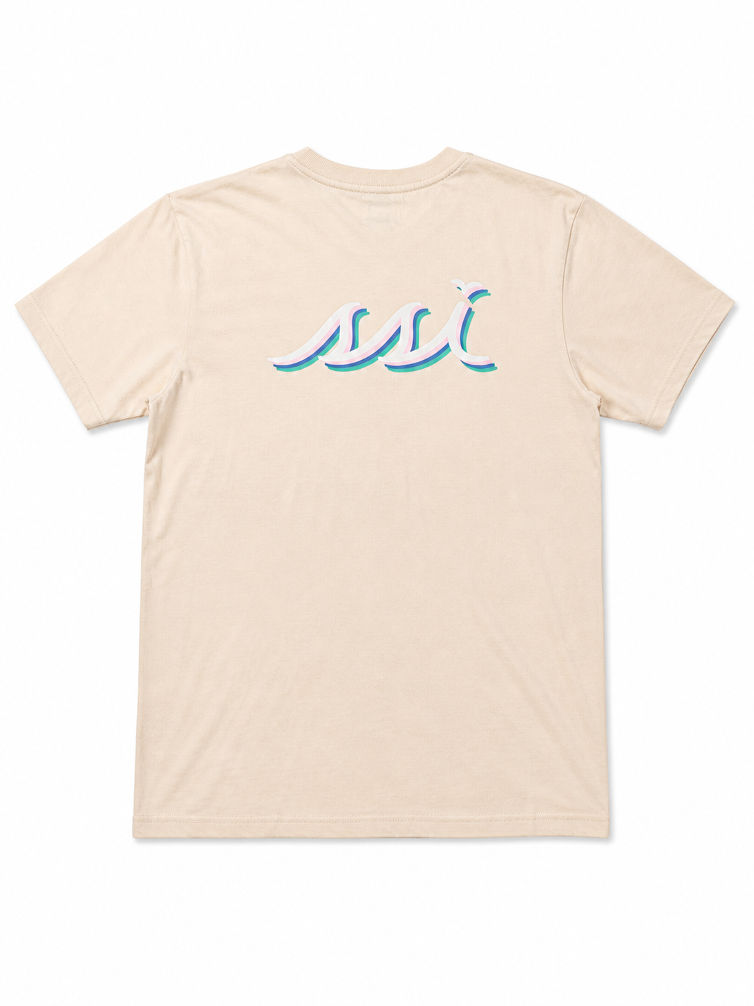 Ivory "Cascade" SSI Tee — Multi-Color Logo Short Sleeve