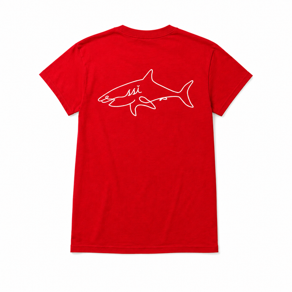 Kids Red Shark T-Shirt – St. Simons Island Coastal Graphic Tee