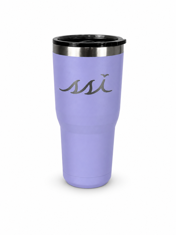 Yukon Lavender St. Simons Island 30 oz Stainless Steel Tumbler — Etched SSI Logo