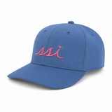 Legacy Harbor Blue Performance Cap — Pink Raised Logo