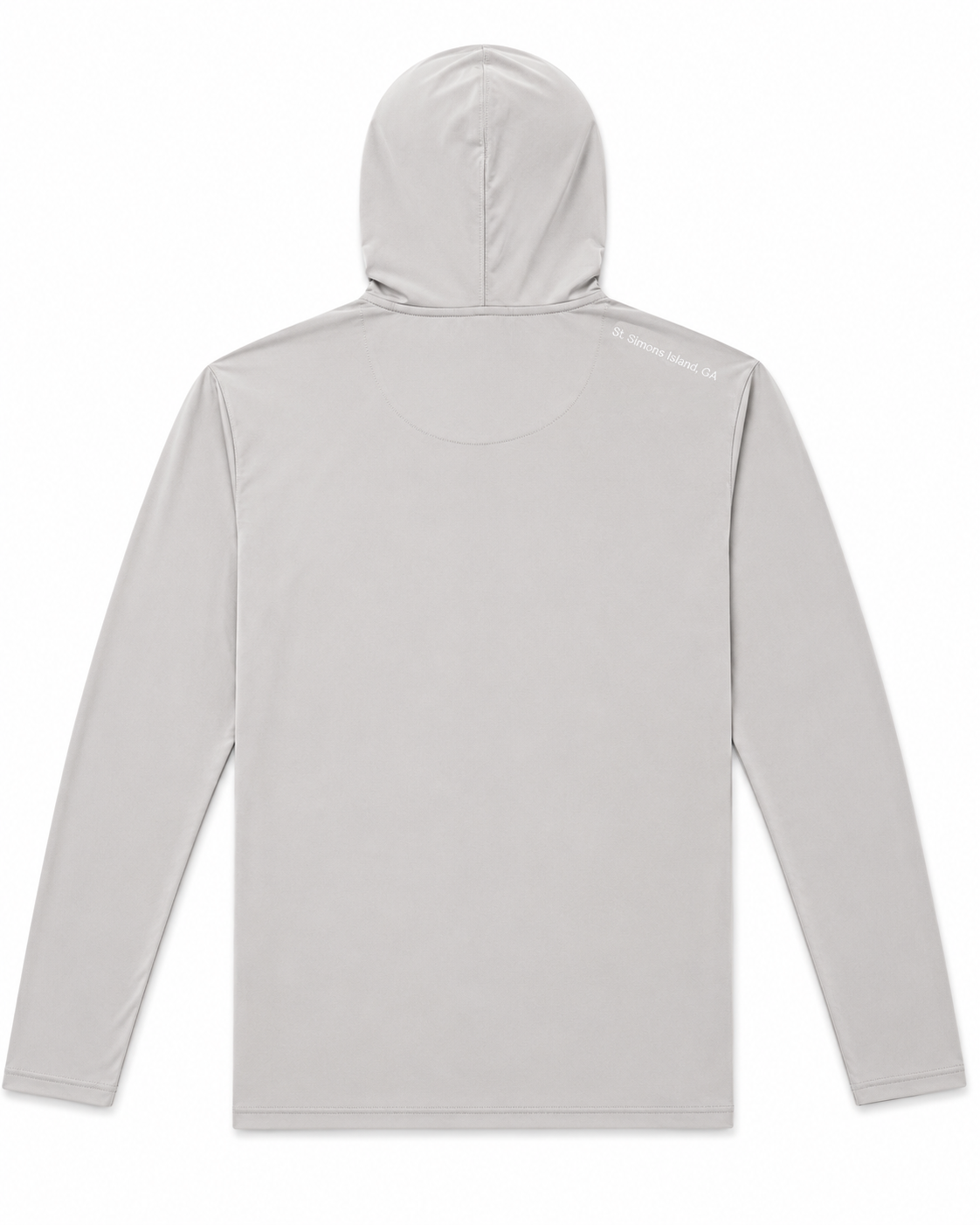 Light Gray Bamboo Hooded Sun Shirt Rash Guard — UPF 50+ Long Sleeve Pocket