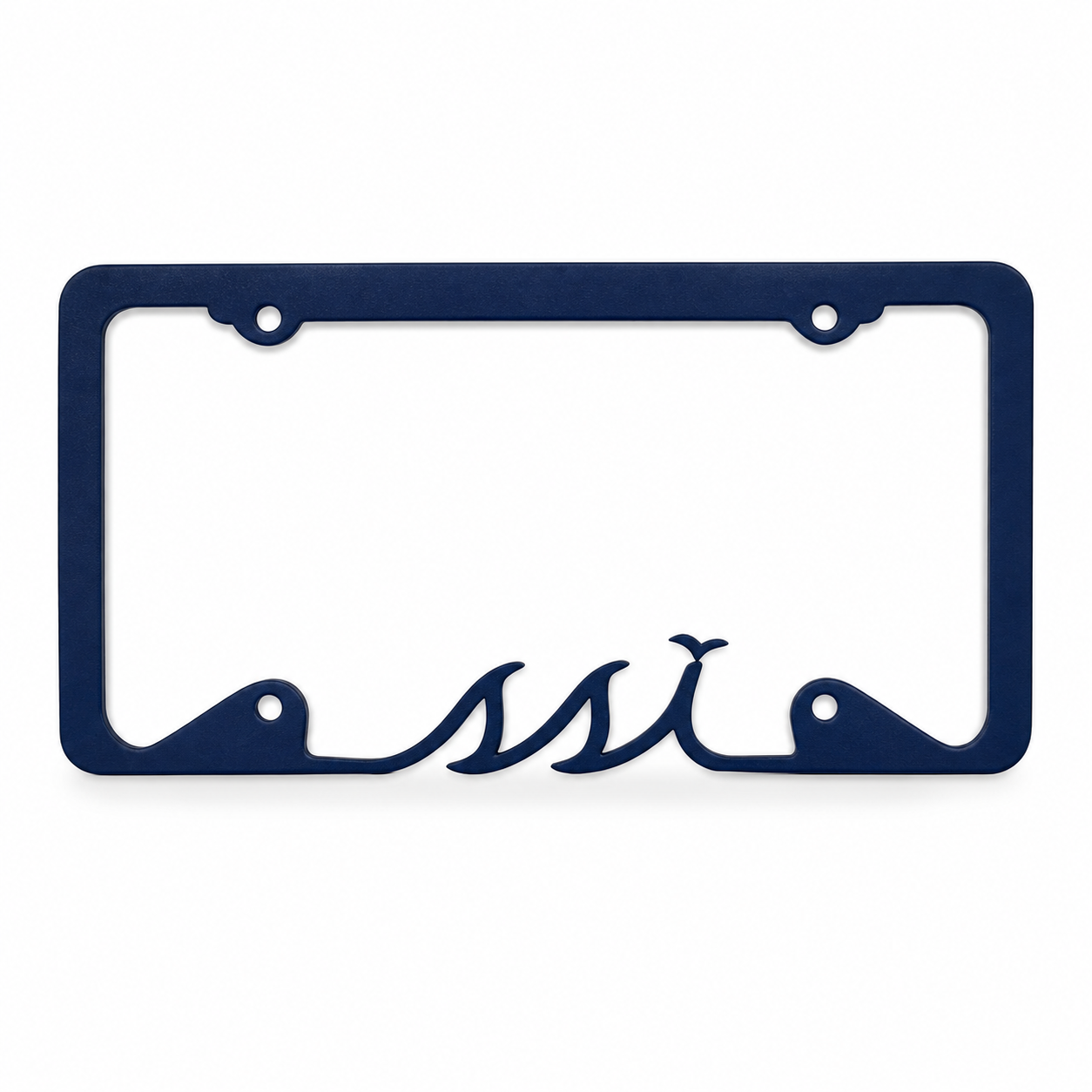 SSI Logo License Plate Frame — Navy Metal Cutout