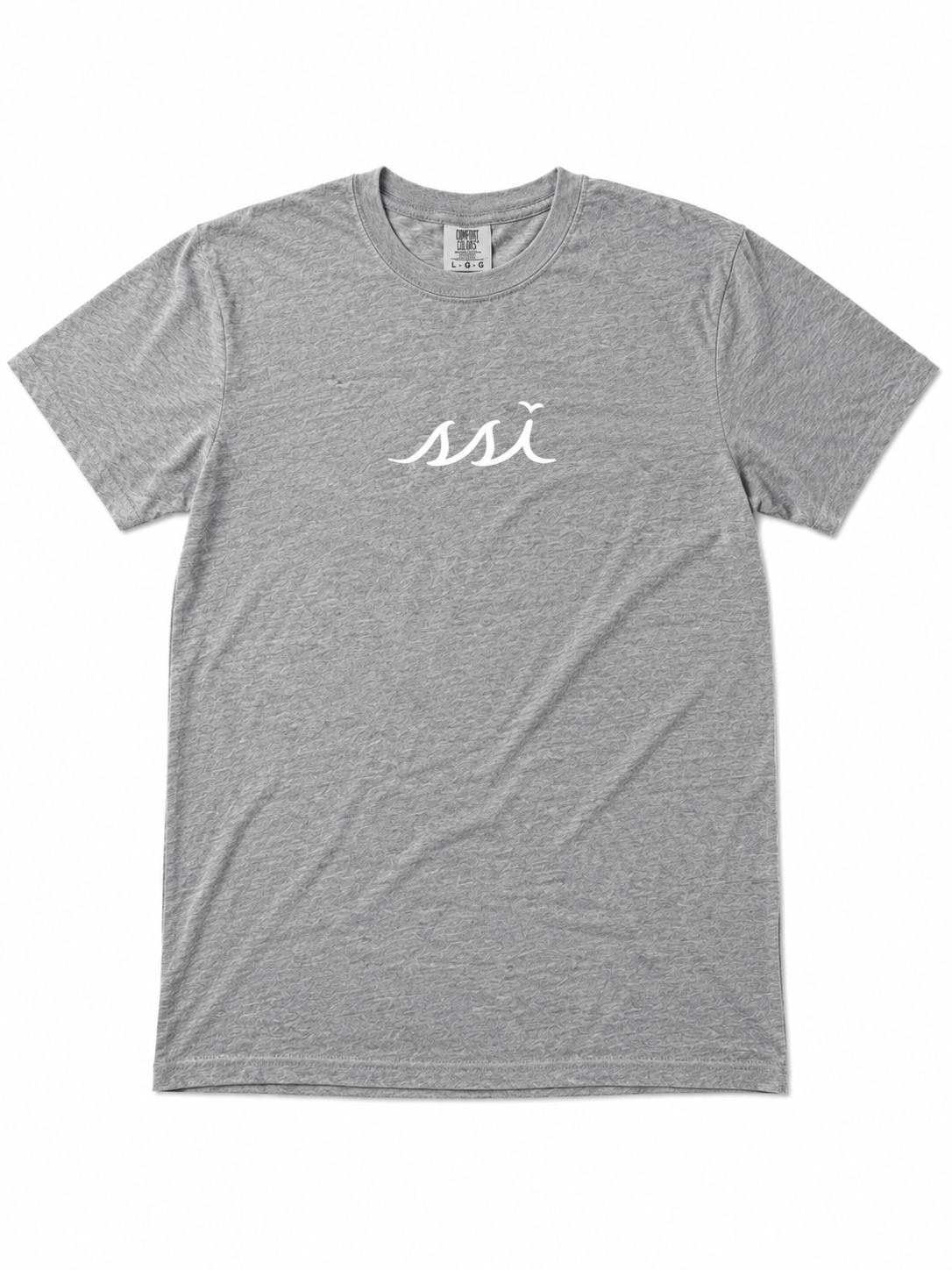 Next Level Heather Gray St. Simons Island Tee — White SSI Logo