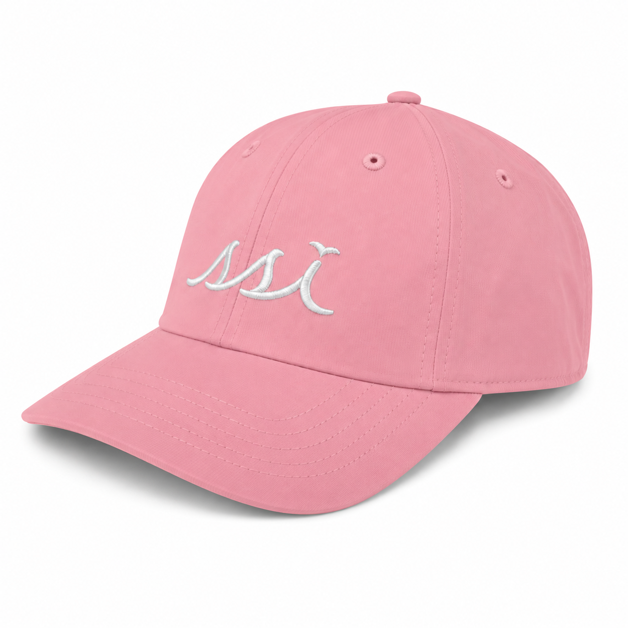 Pink St. Simons Island Regular Fit Hat — White Raised SSI Logo