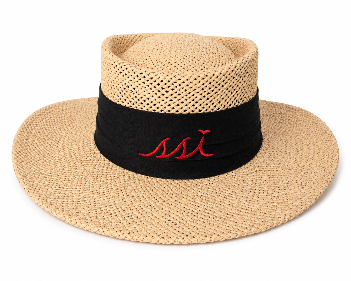 AHEAD The Gambler Straw Hat – Saint Simons Island Ribbon – L/XL