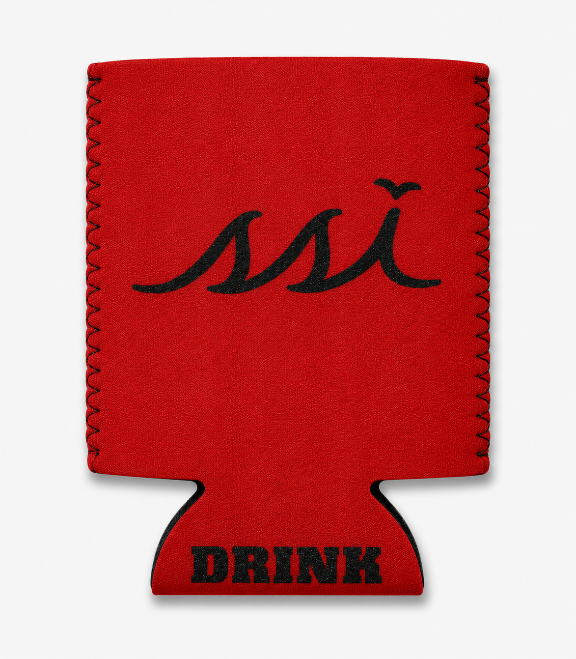 SSI Koozie Red with black logo