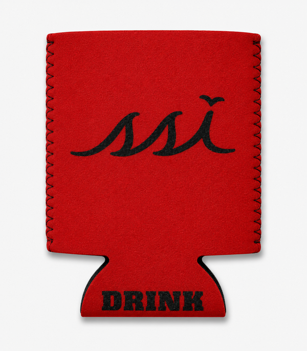 SSI Koozie Red with black logo