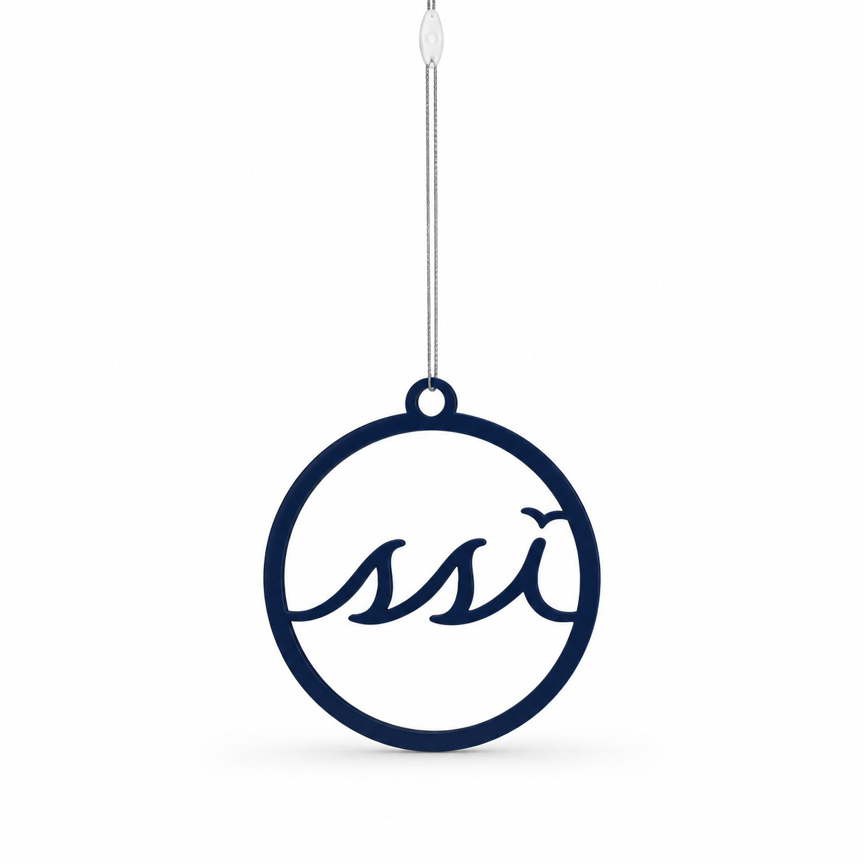 SSI Logo Christmas Ornament — Navy Metal Cutout