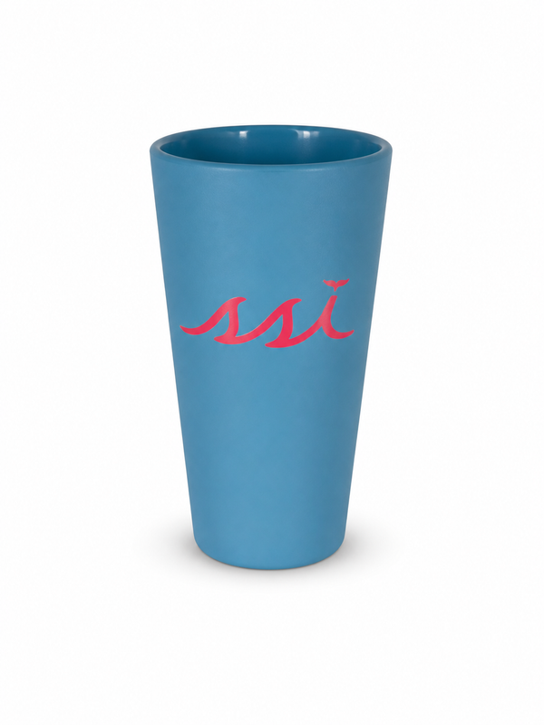 Silipint 16 oz Sky Blue St. Simons Island Flex Cup — Pink SSI Logo