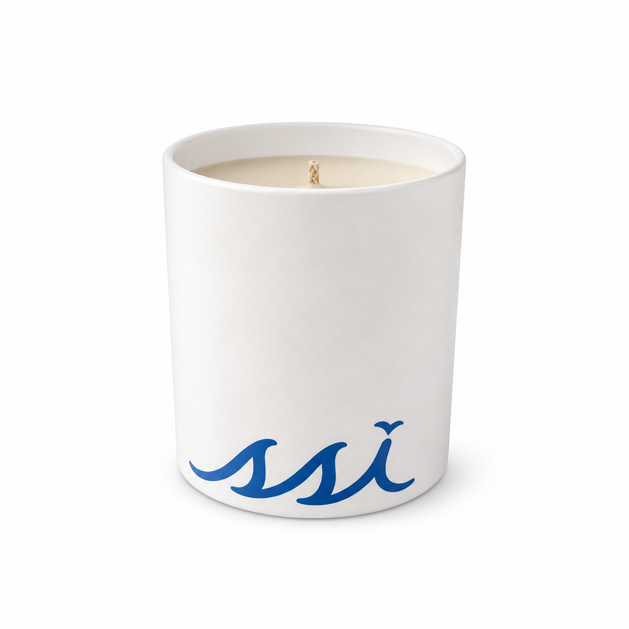 St.Simons Island Bungalow Scent Candle — Royal Blue Logo