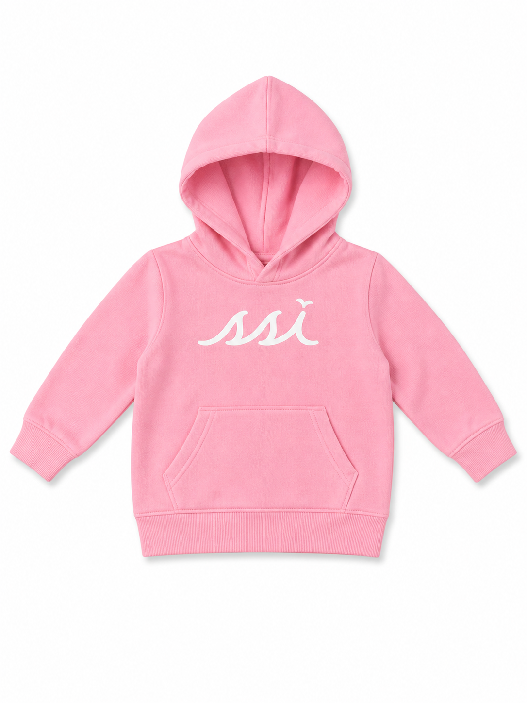 Toddler Pink Hoodie — White SSI Logo