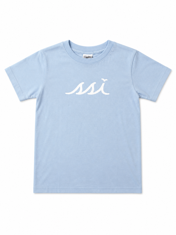 Toddler Sky Blue Tee — White SSI Logo