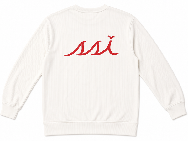 White St. Simons Island Gameday Crewneck Sweatshirt — And All God's People Said Go Dawgs