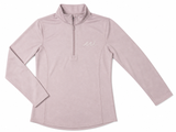 Women's Lavender Ultrasoft Quarter Zip Pullover — White SSI Logo