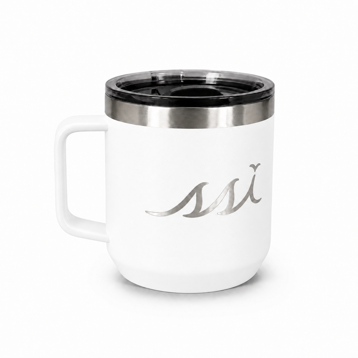Yukon 16 oz Insulated Coffee Mug — White with SSI Logo