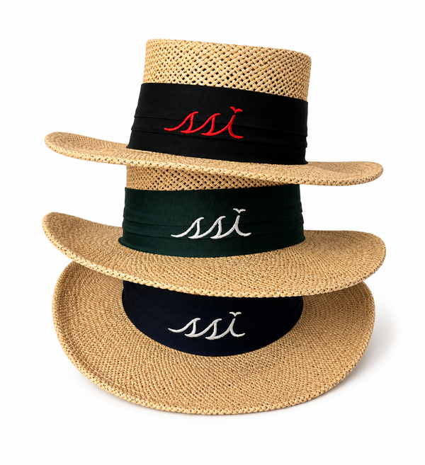 AHEAD The Gambler Straw Hat – Saint Simons Island Ribbon – L/XL