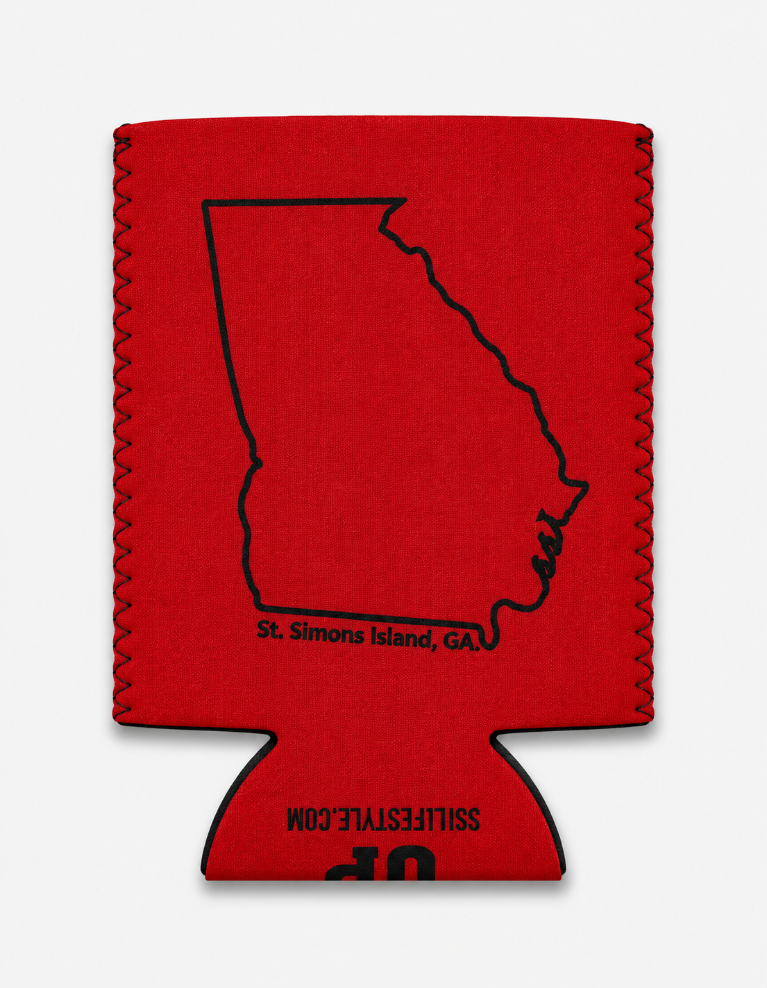 SSI Koozie Red with black logo