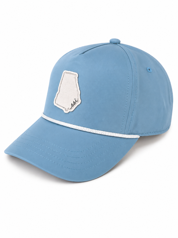 Pukka Carolina Blue Rope Hat — Georgia State Outline Patch