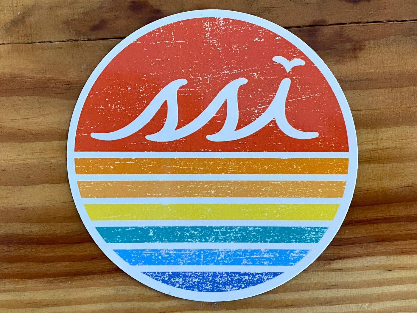 Retro sunset magnet