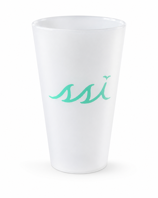 Silipint 16 oz Icicle St. Simons Island Flex Cup — Aqua SSI Logo