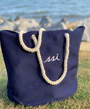Bag - Beach Bag - Navy Bag / White Logo / Rope