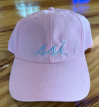Pink Imperial Hat (Small Fit) Light Blue Logo