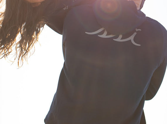 Kids Navy Modal Blend Hoodie Sweatshirt with Grey St Simons on Front and Grey Logo on Back