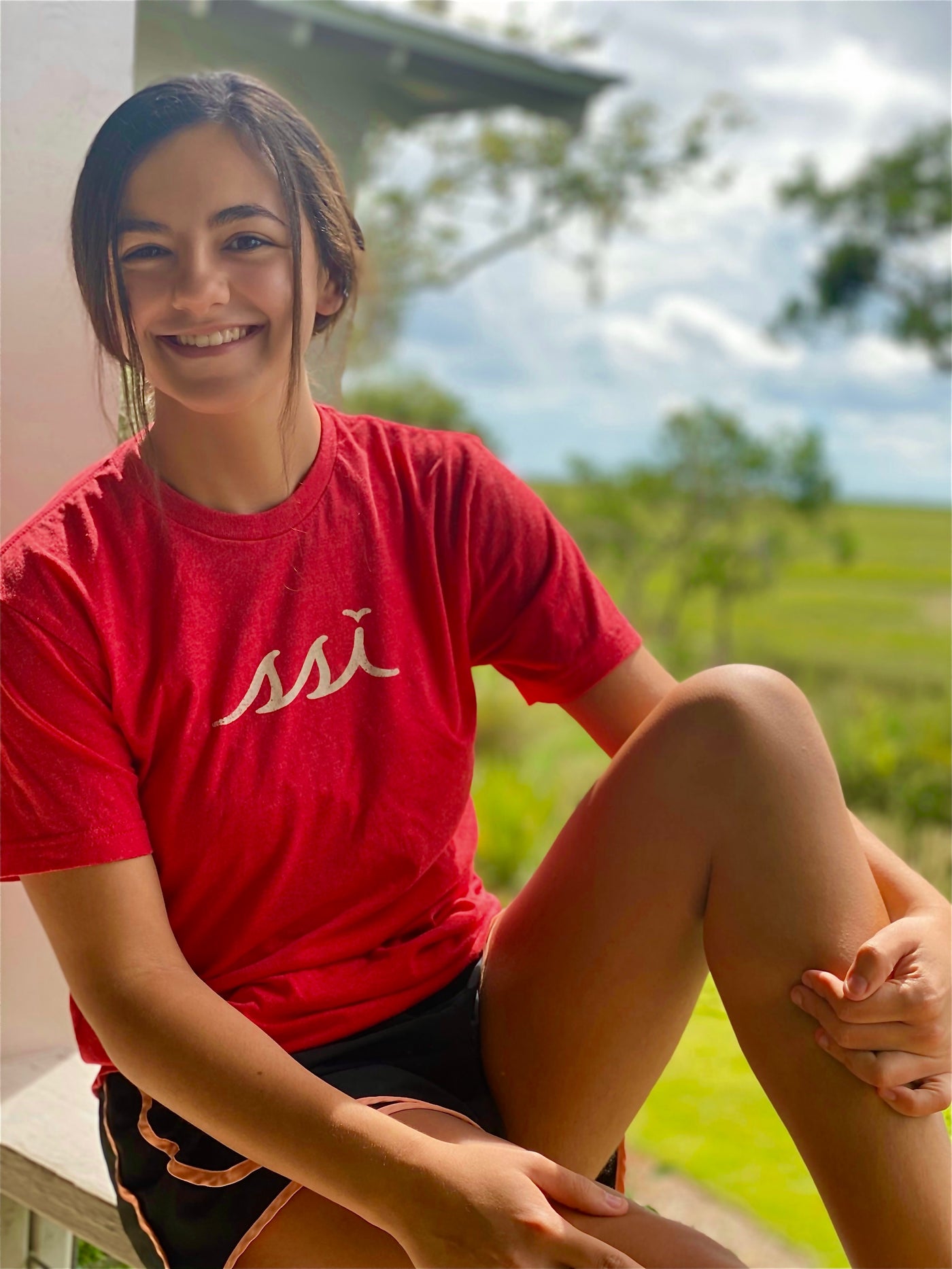 Red Next Level T-Shirt with White Logo