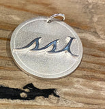 Sterling silver logo pendant disk
