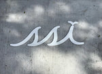 White Metal logo 20 inches wide and 7 inches tall