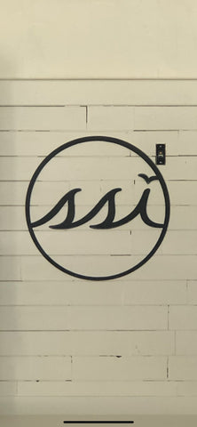 18” Black Round Metal Logo Sign